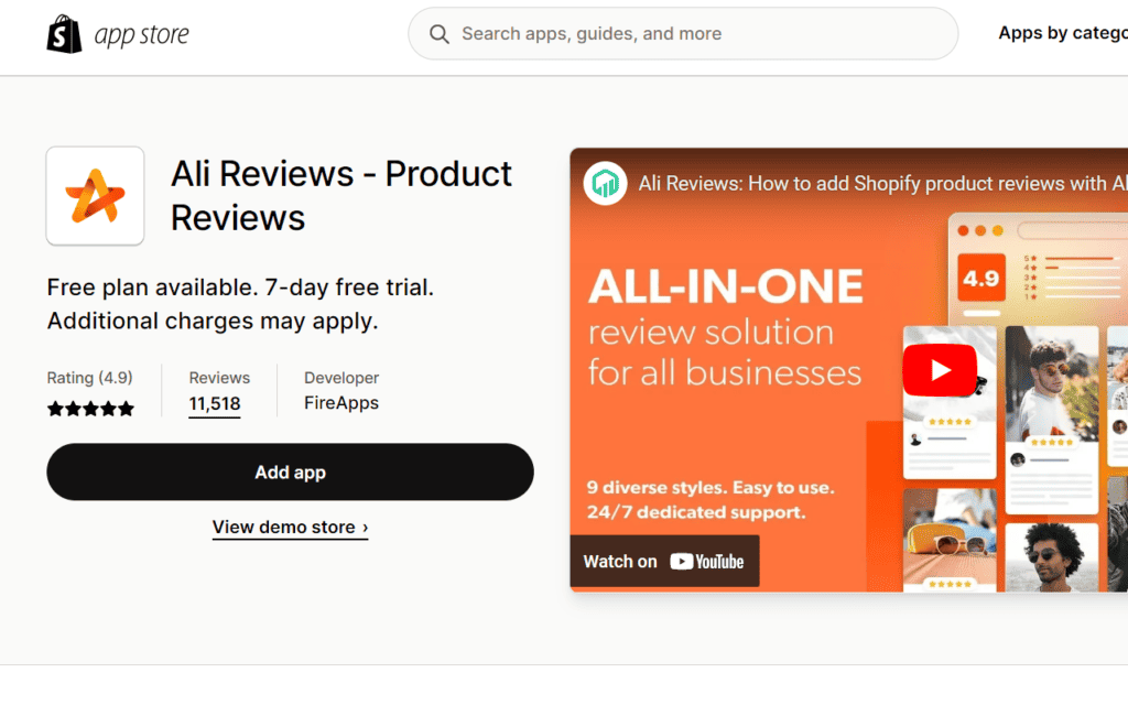 Ali Reviews Best product review app for Shopify