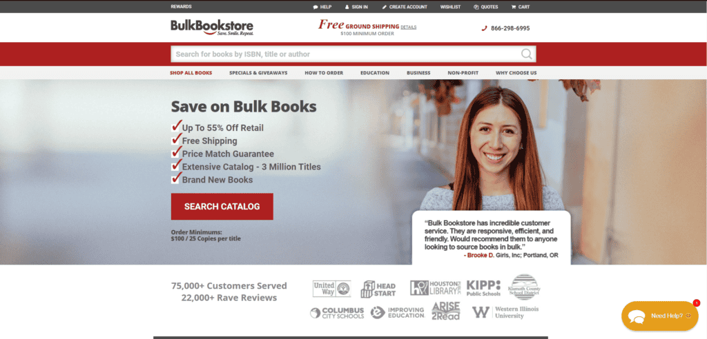 bulkbookstore website