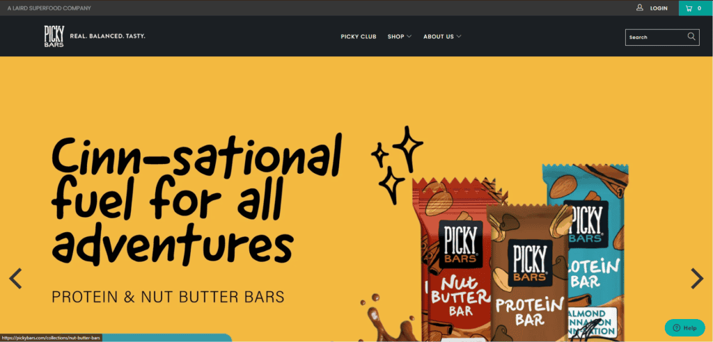 picky bars website
