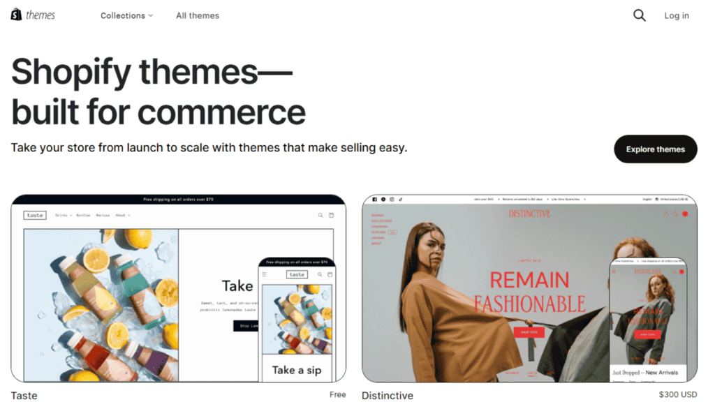 shopify customizable themes