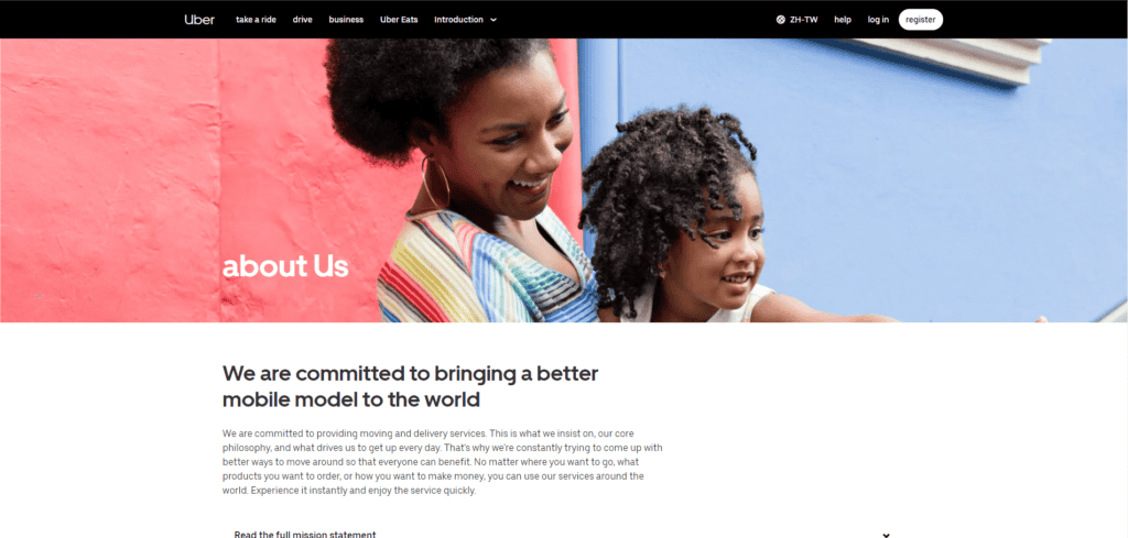 uber about us website