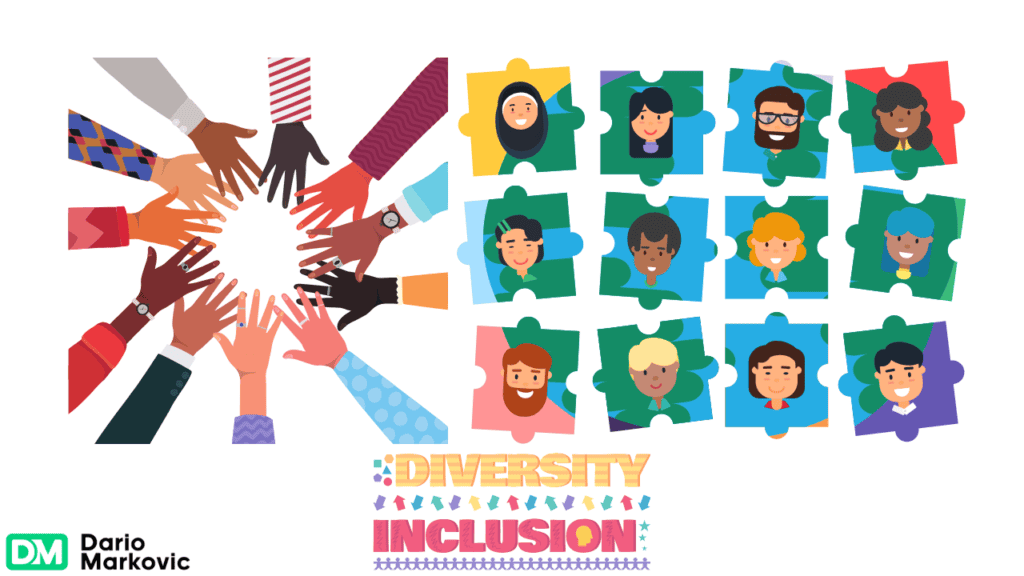 Diverse team embracing inclusion