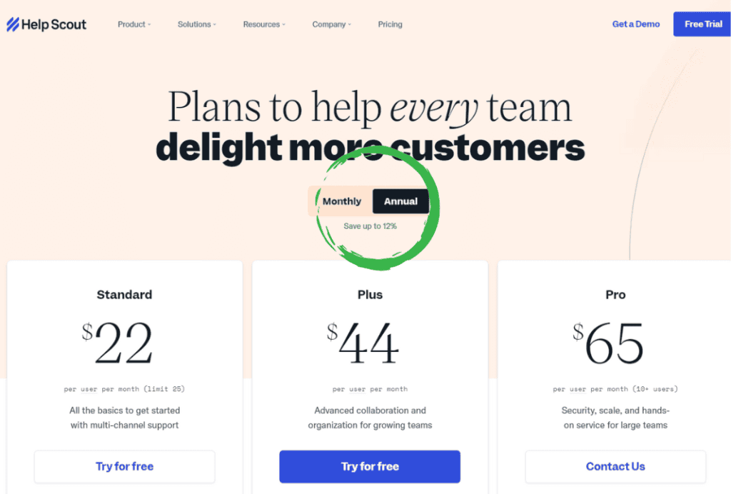 help scout pricing