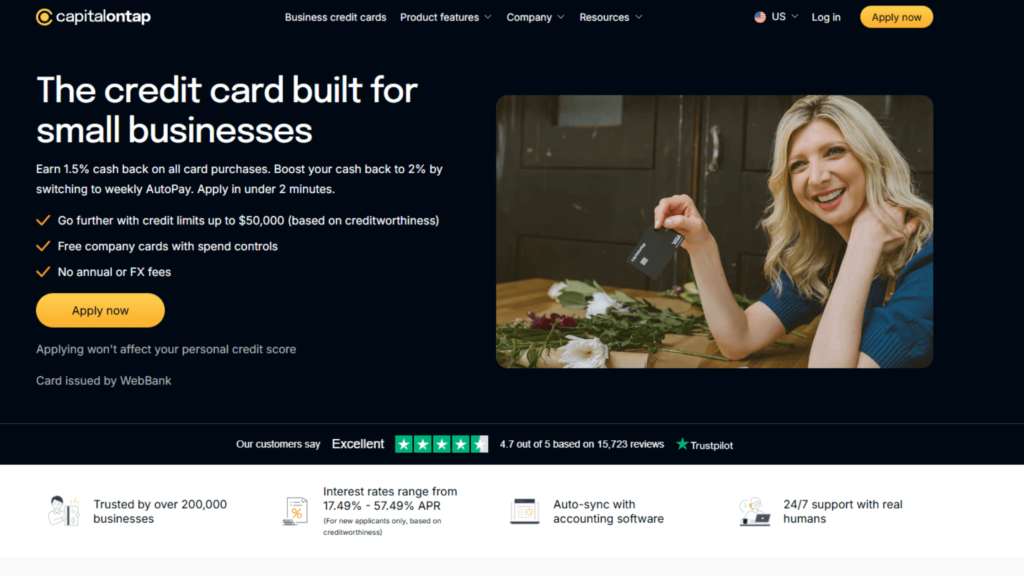 7 Best Credit Card to Use with Shopify Store in 2025: (Maximize Cashback & Rewards) 8 capitalontap homepage us